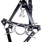 Metal Spider Ring Gag With Head Slave Harness Nose Hook Flirting Mouth Gags Sex Toys For Couple Adult Games Unisex Sex Products (Silver)