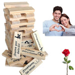 Spanish Adults Blocks Tower Game For Couples Español Valentine Night Date Stacking Board Game For Lovers