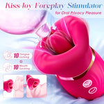 Vibrator Dildo Women Sex Toys - Mouth Rose Sex Toy Flapping G-Spot Vibrators With 10 Tongue Licking, Suction & Vibrations, Sucking Vibrator For Clit Nipple Anal Stimulation For Women Couples