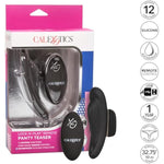 Lock-N-Play Remote Panty Teaser, Rechargeable 12-Function Waterproof Silicone Clitoral Vibrator Securely Attached On Panty Black Se-0077-60-3