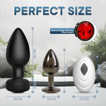 Anal Plug Vibrator With 2Pcs Butt Plug,Wireless Remote Control 10 Frequency Vibration,Small Butt Plug For Female Male Prostate Massage Vibrating Anal Sex Toys For Men