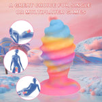 3.97In Luminous Butt Plug Silicone Anal Plug Prostate Massager Big Butt Plug Wearable Giant Anal Fantasy Toy, Butt Plug Anal Stretcher Trainer For Advanced Men Women Couple Gay?Colorful?