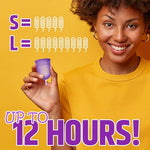 Menstrual Cup Kit (Set of 2) - Higher Capacity (+30%) - Unique U-Shape Design for Heavier Flow Days - Get 12 Hours Leak-Free Protection - 100% Medical Grade Silicone Period Cups | Small+Large