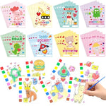 24 Pack Valentine's Day Paint with Water Coloring Books for Kids Classroom Gifts
