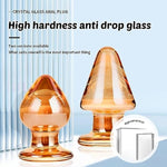 Super Big Butt Plug Trainer,Anal Plug Crystal Glass Anus Dilator For Beginner Advanced Men Women(5501)