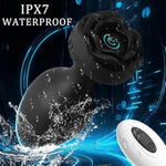 Anal Plug Vibrator Butt Plug Expander 10 Vibration Modes With Remote Control Super Horsepower Men Women Sex Toys (Black)