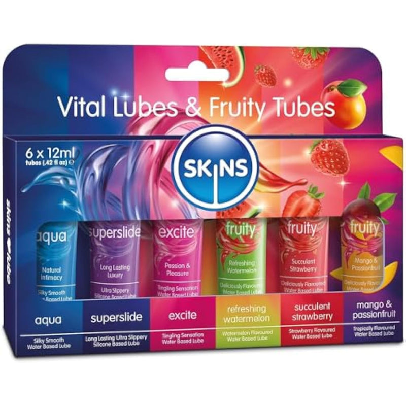 Sex Lube Set - Water Based Lube, Tingle Lube And A Silicone Lubricant, With 3 Flavored Lubes For Couples - Vital Personal Lubricants & Anal Lubricant Set With Fruity Edible Lubes
