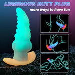 7.5In Large Butt Plug Tentacle Dildo, Silicone Luminous Butt Plug Xl Wearable Buttplug With Safe T-Base, Monster Anal Dildo Anal Trainer Stretcher Prostate Massager, Adult Sex Toys For Gay Men Women