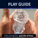 Male Masturbator Sex Toy – Transparent Penis Trainer With Targeted Tip Pleasure, Pocket Ass & Pussy Feel, Blowjob Machine, Play & Watch Feature