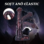 9.6In Silicone Made Huge Soft Colorful Horse Dildo Anal Toy Animal Style Ribbed Flexible Hands-Free (Normal) (S)