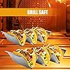 Taco Holders Set of 6, Taco Stand, Stainless Steel Taco Holder, with Easy-Access Handle, Each Can Hold 2 To 3 Tortillas, Oven Safe for Baking, Dishwasher and Microwave Safety