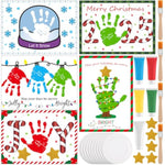 20 Pcs Christmas Handprint Tree Craft Kit, DIY Keepsake Ornaments for Kids