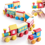 Wooden Train Set | Educational Building Toys With Snap-On Design, Eco-Friendly Solid Wood Tracks & Non-Toxic Materials For Ages 3-8
