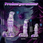 12.5In Silicone Made Huge Soft Colorful Monster Dildo Anal Toy Animal Style Ribbed Flexible Hands-Free (Normal) (L)