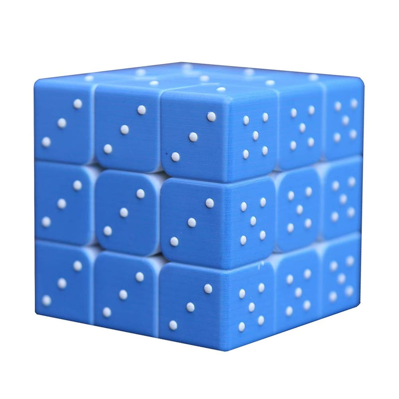 Speed Cube 3X3X3 3D Relief Effect Braille Magic Cube Puzzle,Iq Games Puzzles S