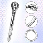 Male Penis Ring Stainless Steel Cockrings Smooth Snake-Shaped Delay Glans Ring Testicles Stimulates Erection Pleasure Enhancing Adult Sex Toys (L)