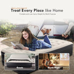 Twin Size Air Sofa Bed Mattress With Headboard And Pump,Blow Up Couch Inflatable Bed