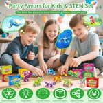 Dinosaur Party Favors For Kids - 24 Pack 72 Kinds Of Animals Building Block Toy Goodie Bags Fillers Classroom Prizes Stuffers Gifts Building Set, Christmas Birthday Gift For Boys Girls Ages 6-12