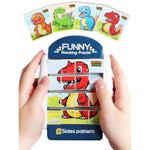 16-Piece Rotating Puzzles For Kids 4-6, Toddlers Puzzles 2-4, Road Trip, Airplane Activities Game, Travel Toys - Brain Teaser, Fine Motor Skills - Birthday Gifts Boys Girls - Dinosaur