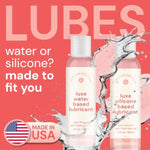 Water Based Lube - Versatile, Natural Feel - Toy And Silicone-Friendly For All Your Adventures - Water-Play & Edible - Made In Usa - Personal Lube For Women, & Couples (4 Fl Oz)