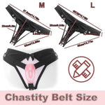 Male Sissy Chastity Cage Panties & Sexy Underwear Bdsm Sex Toys Set With Cock Fufu Clip & Cute Lock & Anti-Falling Belt Sm Feminizer Training Bondage Game Sex Toy For Gay Men Couple (M-Red)