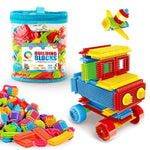 My First Baby Building Toys, 150Pcs Bristle Shape 3D Building Blocks Toy Set For Kids Ages 3-8 Years Old, Stem Educational Preschool Toys