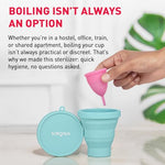 Menstrual Cups Container Foldable Sterilizing Silicone - 1 Unit | Microwave Friendly | Foldable Menstrual Cup Sterilizer | BPA Free and Non-Toxic | for Camping, Public Restrooms