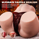 15LB Big Pussy Sex Doll for Men - Realistic Juicy Plump Butt Sex Toy, Life Size Male Masturbator with 3D Skin Texture Labia Lifelike Dual-Channel, Adult Sex Dolls Torso with Storage Bag & Drying Stick