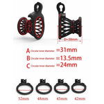 Negative Chastity Cage Nylon 3D Small Chastity Devices Locked Cock Cage Sex Toy Adult Breathable Bdsm Bondage Devices (Black)