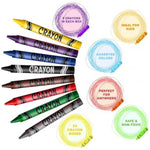 192 Count Classroom Crayons, 24 Sets of 8 Non-Toxic Crayons for Kids