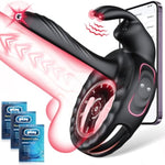 Vibrating Cock Ring Sex Toys For Couples Men - Vibrator Penis Sleeve With Rabbit Clitoris Vibrators, Adult Toy Penis Ring Cock Sleeve, Sex Toy For Women Male Penis Extender, Juguetes Sexuales, Black