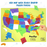 Mapology United States Puzzle | Educational Toys For Kids 5-7 | Learn Usa States Along With Their Fun Facts | Puzzles For Kids Ages 4-8