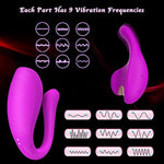 Dual Motor Wearable Vibrator for Couples - Smartphones App Controlled Sex Toy with 9 Stimulations