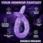 Double Ended Dildo Anal Dildo, 23.2” Long Dildo With Clear Purple Flexbile Big Dildos, Monster Double Sided Dildos & Large Anal Plug, Adult Sex Toy Lesbian Couples Gay Women Clitoral Stimulator