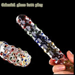 6.7Inch Glass Dildo,Glass Anal Plug Crystal Butt Plug Glass Massager Colorful Butt Plug Crystal Anal Plug For Couples Women Men Masturbation Sex Toy
