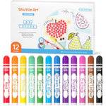 12 Color Washable Dot Markers for Toddlers, Non-Toxic Art Supplies