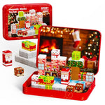 48Pcs Christmas Magnetic Blocks Toys For Kids, Holiday Magnet Toys With Metal Box, Science Learning Toys,Magnetic Cubes Building Blocks Travel Toys For New Year