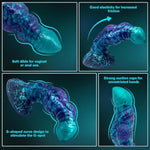 8.7 Inch Huge Realistic Dildo Luminous Octopus Tentacle Thick Monster Dildo,Monster Dragon Dildo Fantasysilicone Anal Plug Dragon Dildo With Suction Cup Fantasyanal Play (Green)