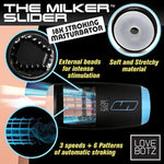18X The Milker Slider Stroking Masturbator With Open Panel For Men & Couples. External Beads For Intense Stimulation. 3 Speeds & 6 Patterns Of Vibration Rechargeable.