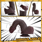 9 Inch Black D.Ildo Adult Sex Toys,Huge Thick D.Ildo With Strong Suction Cup For Hands-Free, Lifelike Silicone D.Ildo For Vagina Anal Stimulation For Men And Women Pleasure