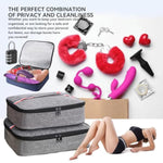 Sex Toy Storage Organizer With Locks Discreet Lockable Adult Game Toys Bag 12.5" Large Lock Toy Box Travel Bag (Navy Blue, 12.5" X 10" X 2.75")