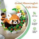 Red Panda 2 Pack Mini Block Building Animals, Toy Red Panda Lying On The Moon, Home Decor Micro Building Set For Kids Adult, Desk Ornaments Home Decor, Kids Small Gift For Birthday