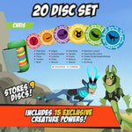Wild Kratts Chris Creature Power Disc Holder Set w 20 Discs -Figure Toy for Pretend & Dress Up Play-Includes 15 Exclusive Power Discs -Officially Licensed Toys for Children-Gift for Kids Boy Girl