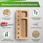 Montessori Screwdriver Board Set - Wooden Montessori Toys For 4 Year Old Kids And Toddlers, Sensory Bin, Fine Motor Skills, Stem Toys