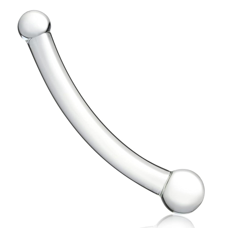 Double Ended Realistic G Spot Dildo 7.87Inch Clear Glass Penis With Different Size Ends Double Wand Adult Sex Toy For Men Women Lesbian Gay