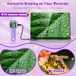 Microscope For Kids - Mini Pocket Handheld Microscope For Toddlers-Stem Educational Science Kit Toys For Christmas Birthday Gifts Toys For 5 6 7 8 9 10 11 12 Year Old Girls?Purple?