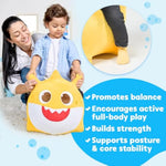 Baby Shark Official Bouncy Hopper Plush Musical Singing Toy - Inflatable Animal Ride On For Indoor & Outdoor - Birthday Gift For Kids & Toddlers (Boys & Girls) Ages 18+ Months (Yellow)