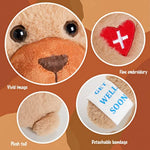 12" Get Well Soon Teddy Bear Stuffed Animal Get Well Soon Bear Stuffed For Kids Adult After Surgery Presents For Infant Broken Arm Teddy Bear Feel Better Bear