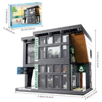 Coffee Shop Building Blocks Toys City Street View Architecture Model Set Birthday Age 6+ Children Teens Adult 581 Pieces