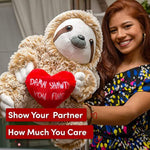Birthday Gifts For Women - Sloth Stuffed Animal - Sha You Fine For Her, Stuffed Sloth Plush Toy For Her - Girlfriend Gift - Love Bear - Peluches Grandes Para Novia For Gf - Cute Stuffed Sloth